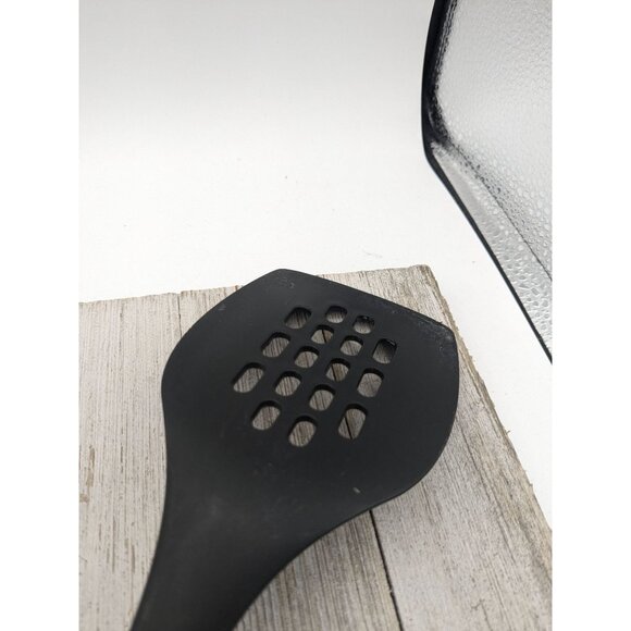 Vintage T-Fal Nylon Slotted Spatula Kitchen Utensil Black 13 3/4" Tfal - Picture 5 of 8